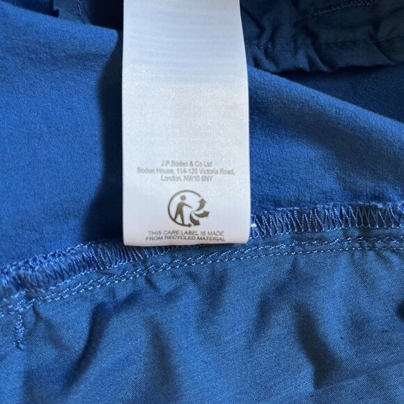 Boden Pants Womens Size 10P Daisy Cropped Chino Pockets Wide Leg Bold Blue - Picture 13 of 13